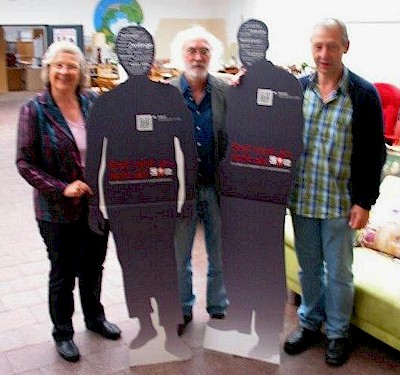 v.l.n.r. = Bärbel Höhn MdB, Anita S., Dr. Gerd Brenner, Bernd K. und Wilfried Reiners vom Volksverein v.l.n.r. = Bärbel Höhn MdB, Anita S., Dr. Gerd Brenner, Bernd K. und Wilfried Reiners vom Volksverein